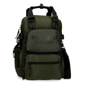 Rucsac / Geanta cu compartimentpentru laptop/tableta 41 cm, Pepe Jeans London Bromley verde Rucsac / Geanta cu compartimentpentru laptop/tableta 41 cm, Pepe Jeans London Bromley verde