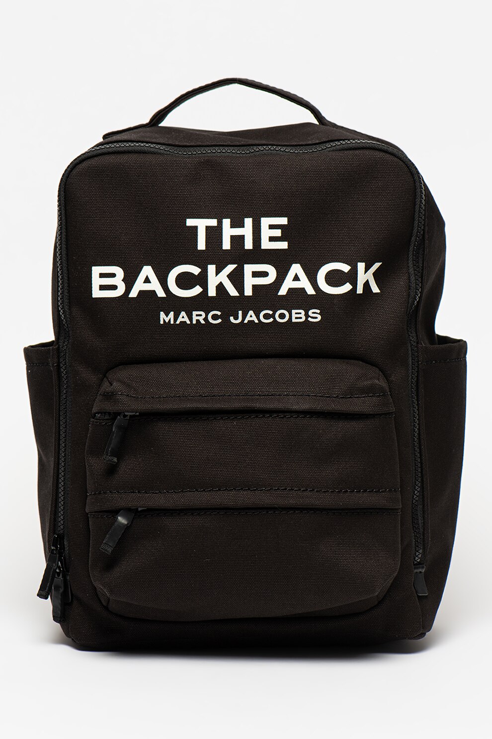 Marc Jacobs, Rucsac cu imprimeu text si buzunare frontale, Negru