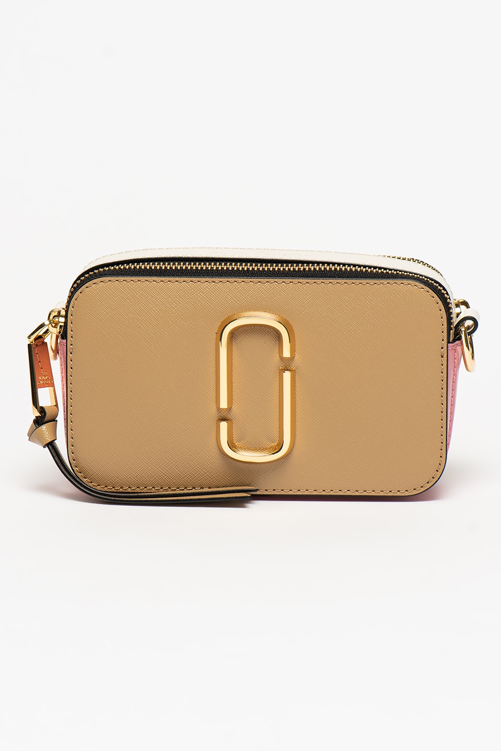 Marc Jacobs, Geanta crossbody de piele saffiano Snapshot, Bej/Alb