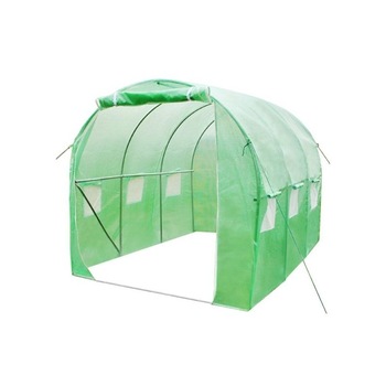 Solar Sera pentru Gradina cu 6 Ferestre Laterale, Folie Transparenta si Cadru Metalic, Dimensiuni 3x2x2m Solar Sera pentru Gradina cu 6 Ferestre Laterale, Folie Transparenta si Cadru Metalic, Dimensiuni 3x2x2m