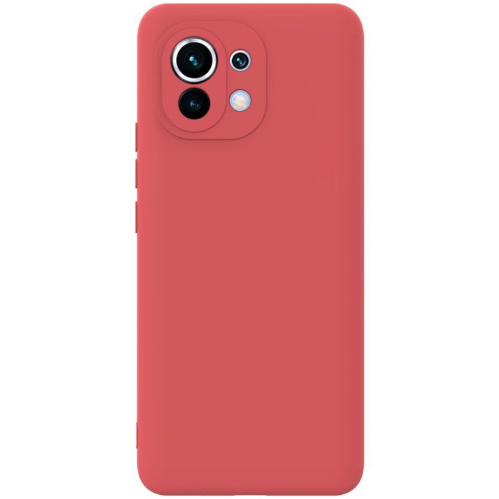 Калъф Lemontti Silicon Soft Slim за Xiaomi Mi 11, Santa Red