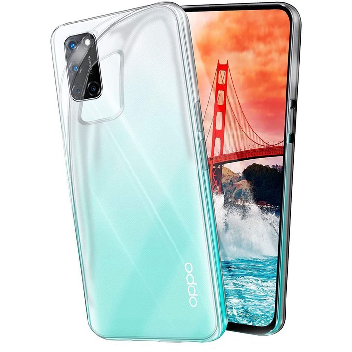 Husa de protectie Lemontti Silicon pentru Oppo A54 5G, Transparent