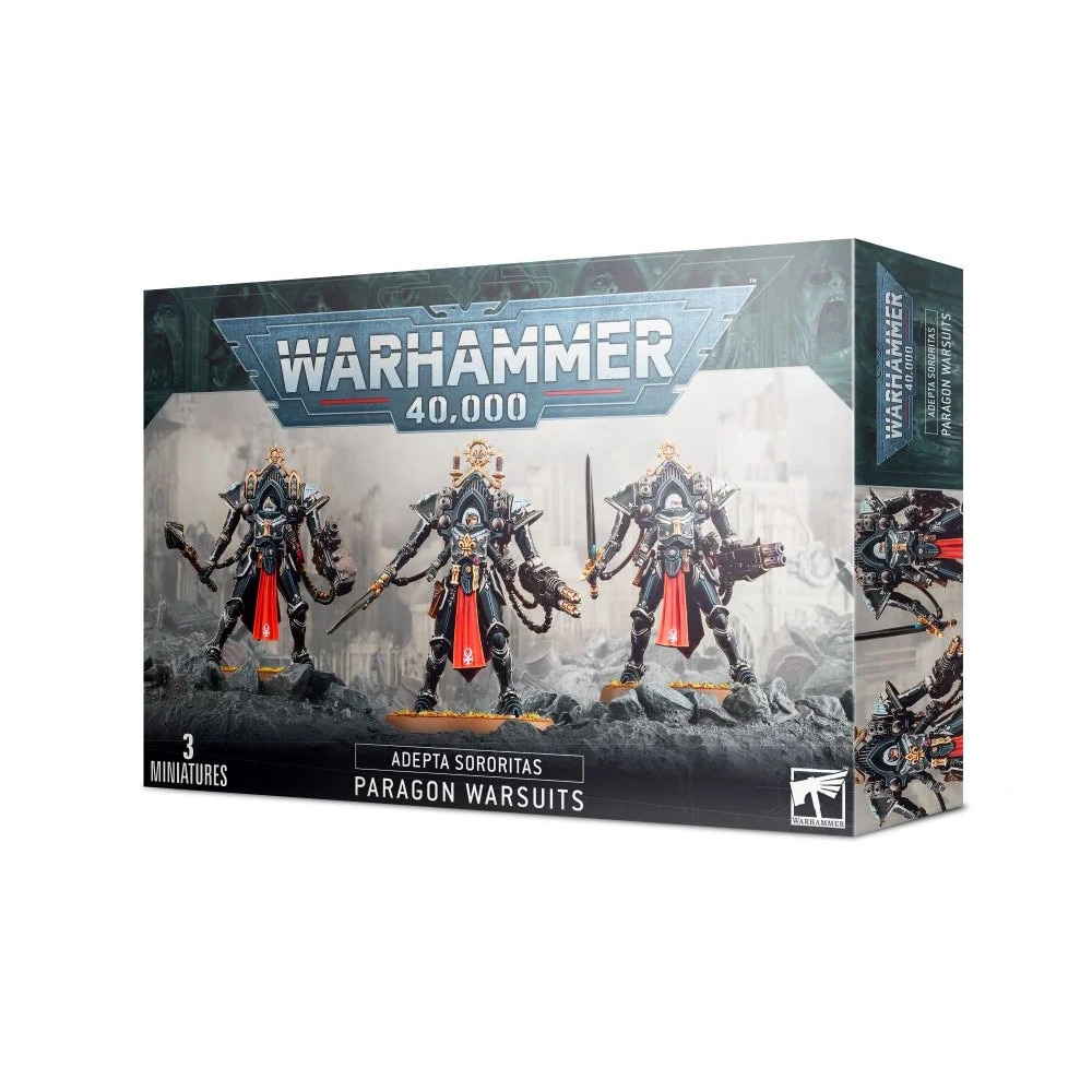 Pachet Miniaturi Warhammer 40k, Games Workshop, Adepta Sororitas Paragon Warsuit, 3 miniaturi