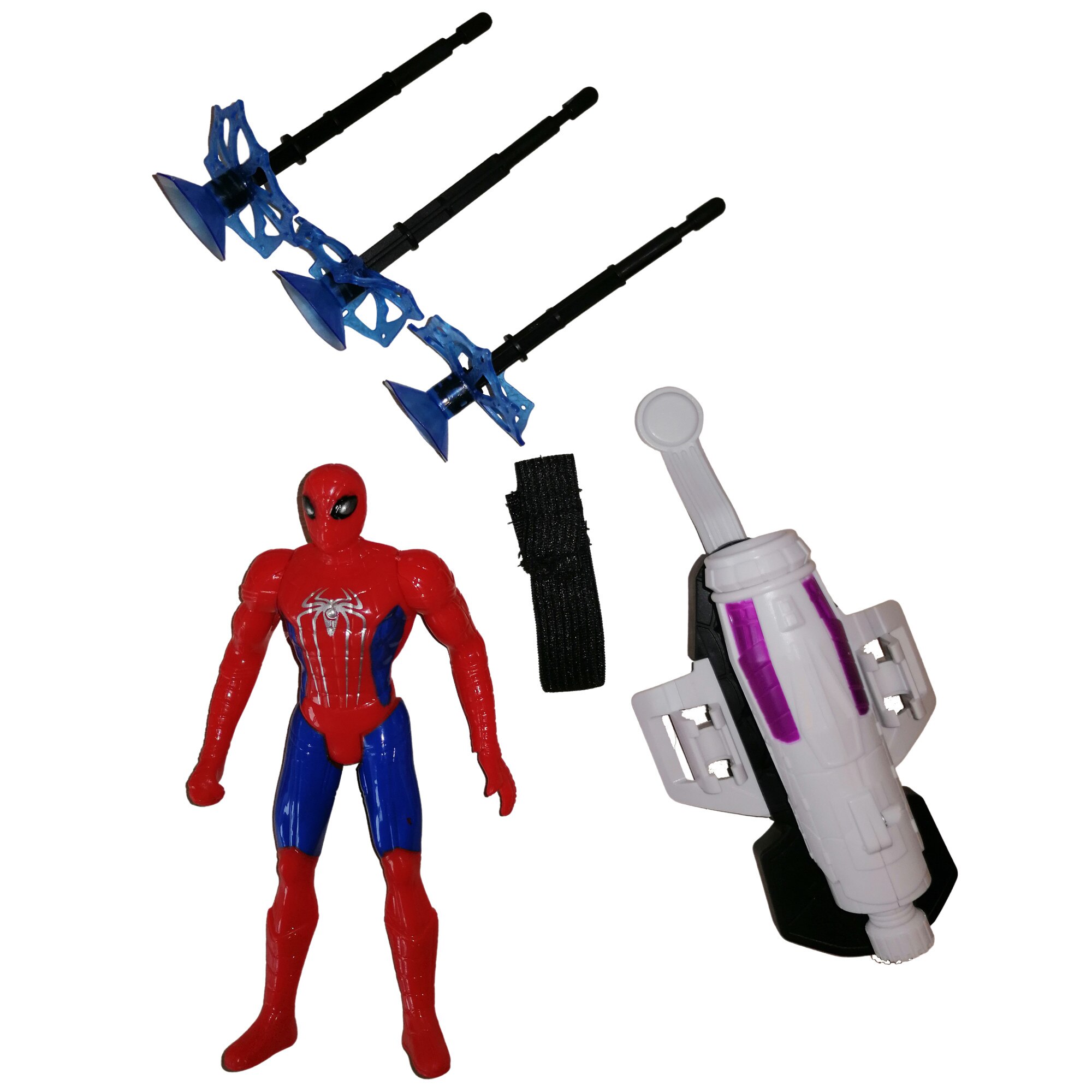 Lansator SpiderGwen cu ventuze pentru copii, 10 cm, figurina inclusa