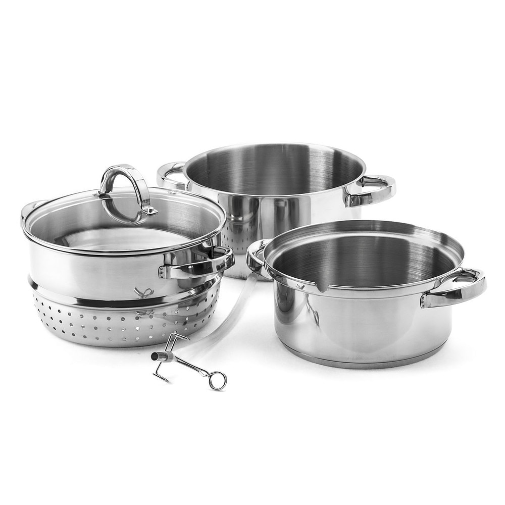 Storcator de fructe cu abur Florina, Capacitate 5 L, Inox, Argintiu