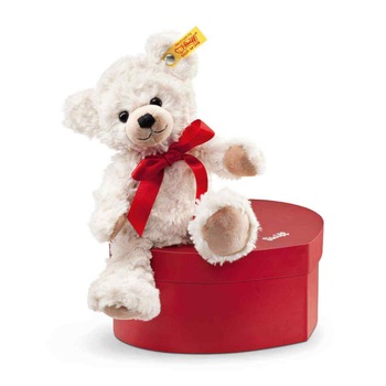 Urs de plus Sweetheart, Steiff, in cutie sub forma de inima, Crem, 22 cm Urs de plus Sweetheart, Steiff, in cutie sub forma de inima, Crem, 22 cm