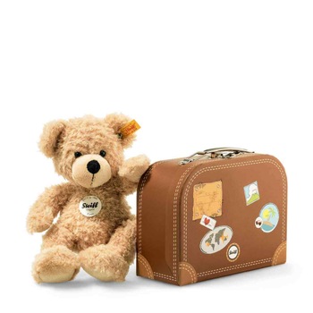 Urs de plus Fynn, Steiff, in valiza, Bej, 28 cm Urs de plus Fynn, Steiff, in valiza, Bej, 28 cm