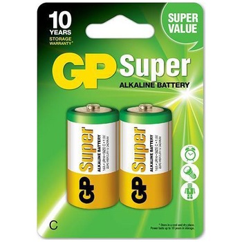 Baterii Super Alcaline GP C, 1.5V, 2 buc Baterii Super Alcaline GP C, 1.5V, 2 buc