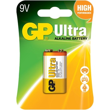 Baterii Ultra Alcaline GP 9V, 1 buc Baterii Ultra Alcaline GP 9V, 1 buc