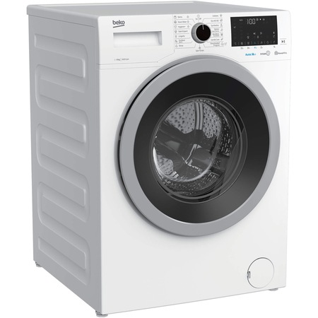 Masina de spalat rufe Beko EWTV8836XS2D, 8 kg, 1600 RPM, Clasa C, Motor ProSmart Inverter, HomeWhiz, SteamCure, AddGarment, Autodosing, Alb