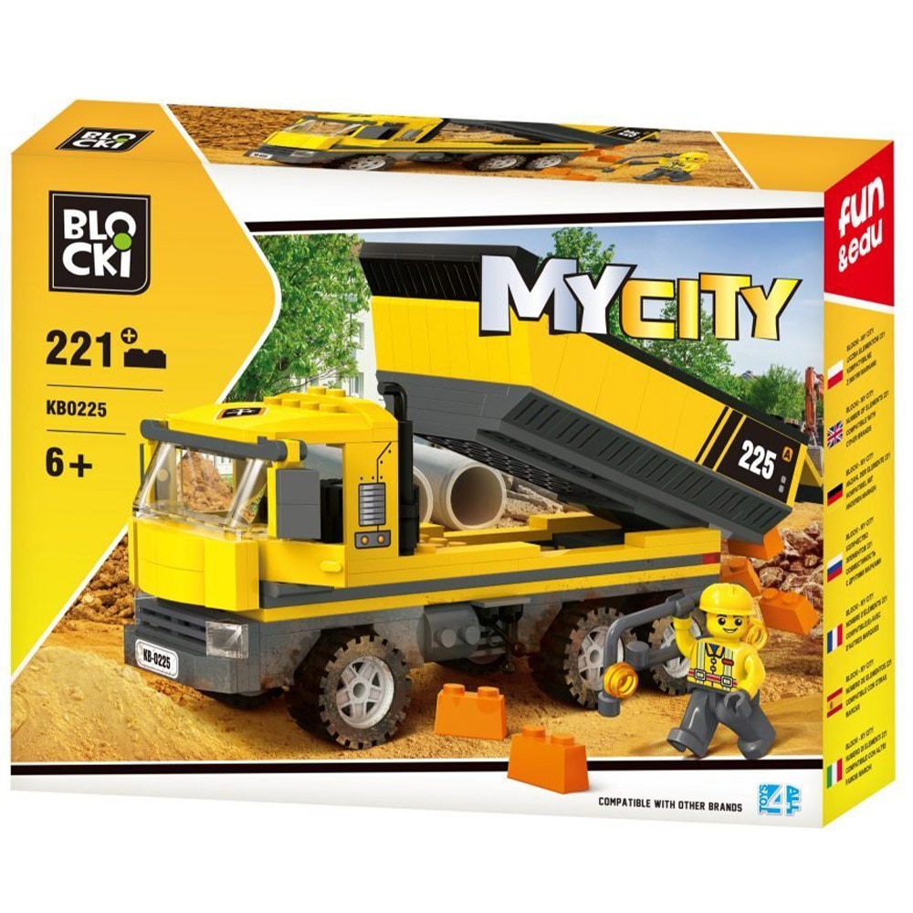 Set de constructie Blocki My City - Camion cu bena, 221 piese