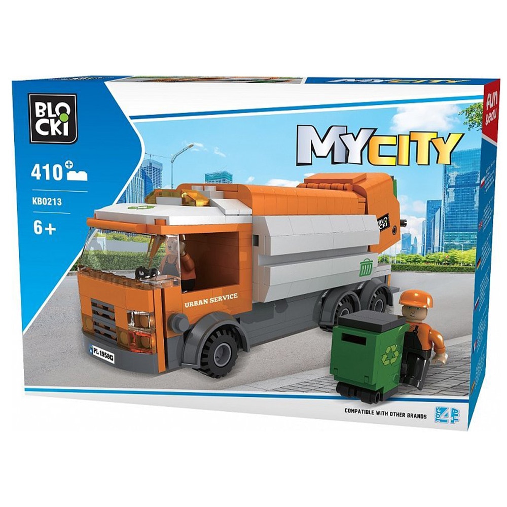 Set de constructie Blocki My City - Masina salubrizare, 410 piese
