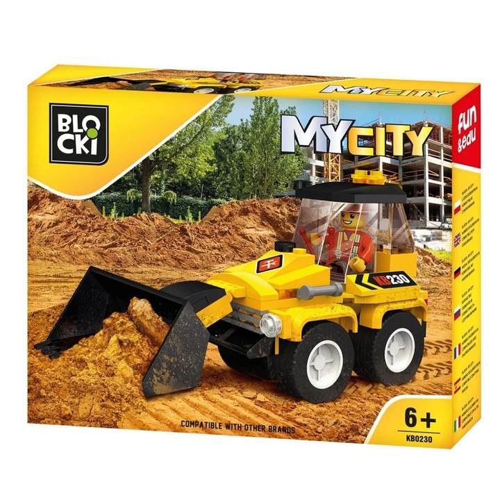 Set de constructie Blocki My City - Mini Buldozer