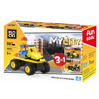 Set de constructie Blocki My City - Vehicul 3:1, 50 piese Set de constructie Blocki My City - Vehicul 3:1, 50 piese