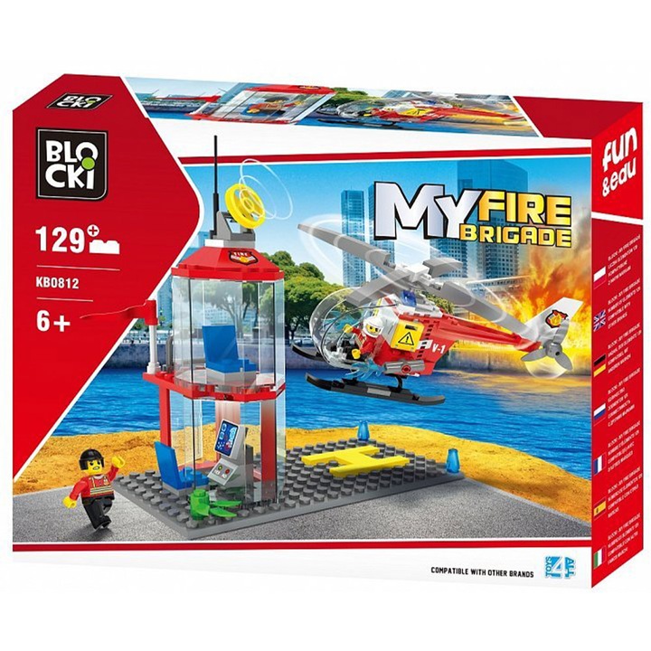 Конструктор Blocki My Fire Brigade - Пожарна платформа, 129 части