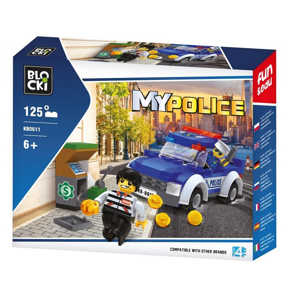Set de constructie Blocki My Police - Masina de politie, 125 piese