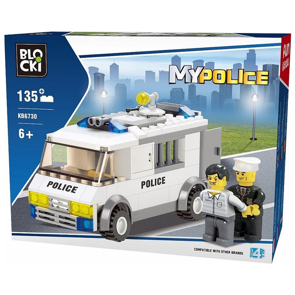 Set de constructie Blocki My Police - Masina-inchisoare politie, 135 piese
