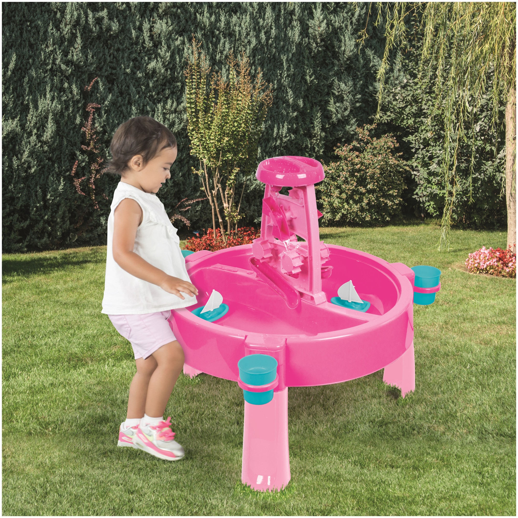 Маса за игра Dolu 3 in 1 Water & sand, Розов eMAG.bg