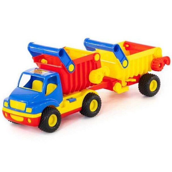 Basculanta Polesie - ConsTruck, cu remorca, 50 x 14 x 19 cm