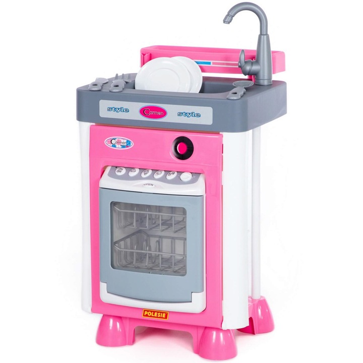Bucatarie copii Polesie - Carmen, cu masina spalat vase, 31 x 35 x 59 cm