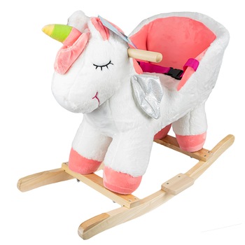 Balansoar Roben Toys - Unicorn, alb/roz, 67 x 34 x 52 cm Balansoar Roben Toys - Unicorn, alb/roz, 67 x 34 x 52 cm