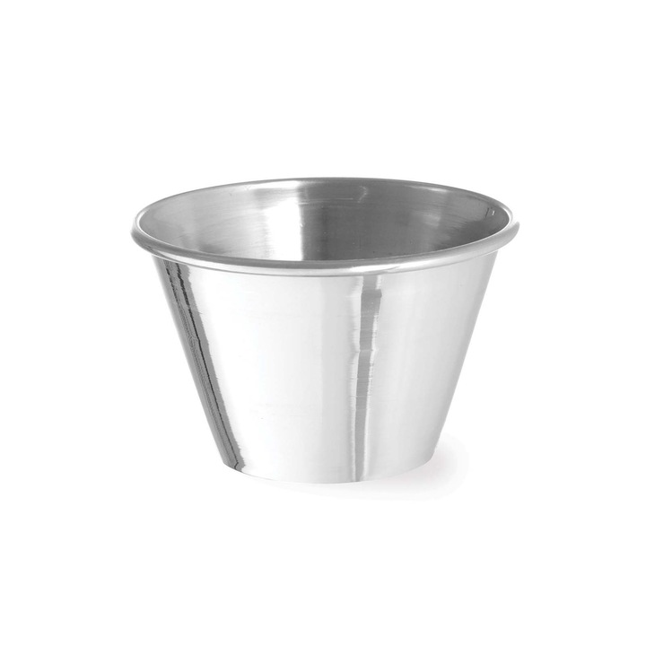 Ramekin tál, rozsdamentes acél tál szószokhoz és mártogatósokhoz, átmérő 62 mm, 12 db, 70 ml - Hendi 400029