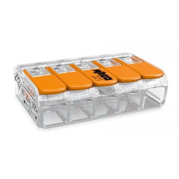 Clema legatura 5 poli 0.2-4 mmp, 450V, 32A, Wago Clema legatura 5 poli 0.2-4 mmp, 450V, 32A, Wago