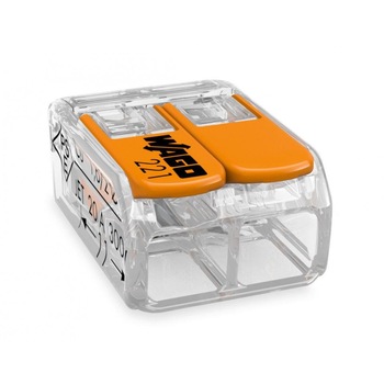 Clema legatura 2 poli 0.2-4 mmp, 450V, 32A, Wago Clema legatura 2 poli 0.2-4 mmp, 450V, 32A, Wago