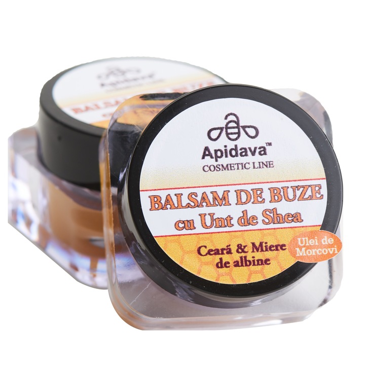 Balsam de buze Apidava cu ceara si miere de albine, 10 ml