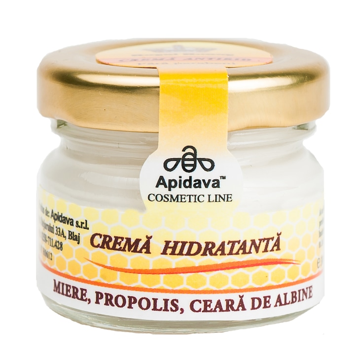 Crema hidratanta Apidava cu miere, propolis si ceara de albine, 30 ml