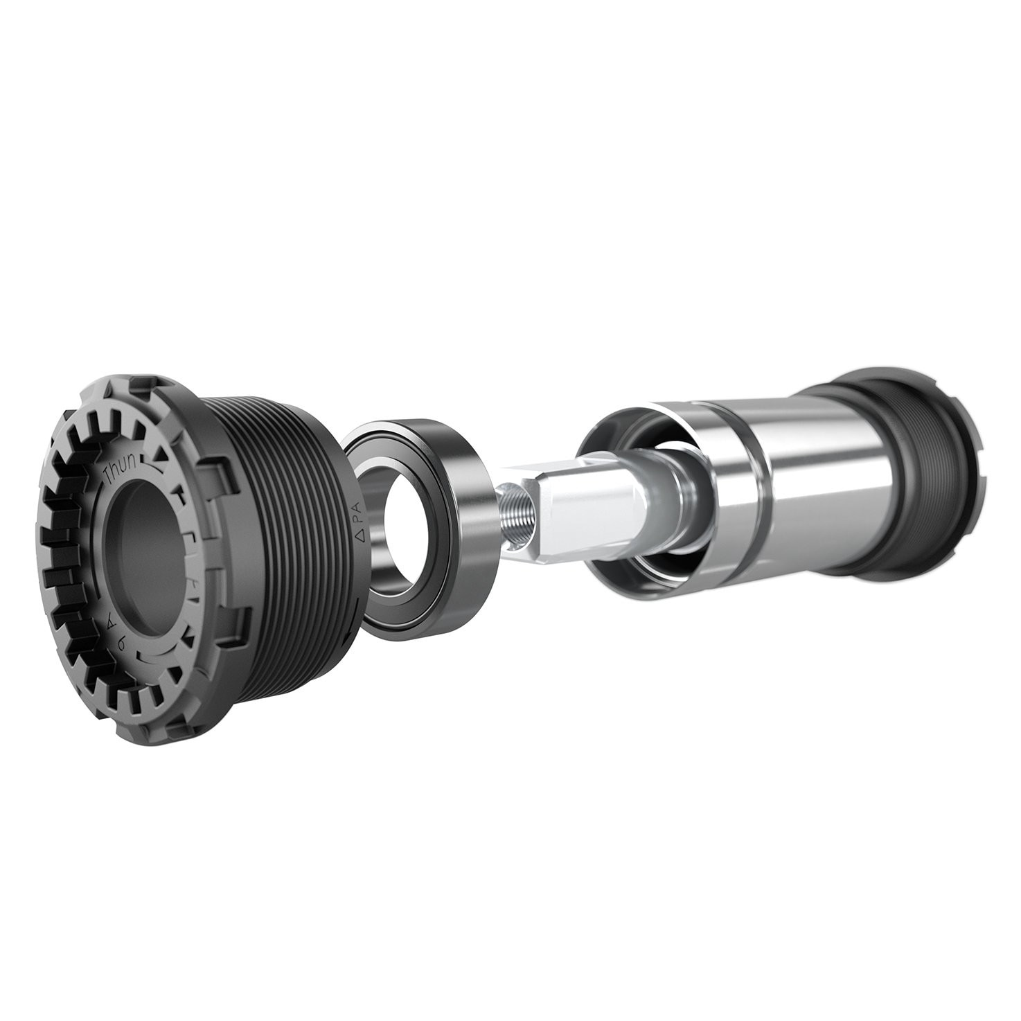 Monobloc Pedalier Thun Jive Ml-3Fs120L - L 68/119 Mm, Argintiu