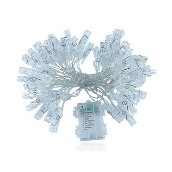Sir de lumina clip, 20 de LED-uri, 2 metri, cu telecomanda Sir de lumina clip, 20 de LED-uri, 2 metri, cu telecomanda