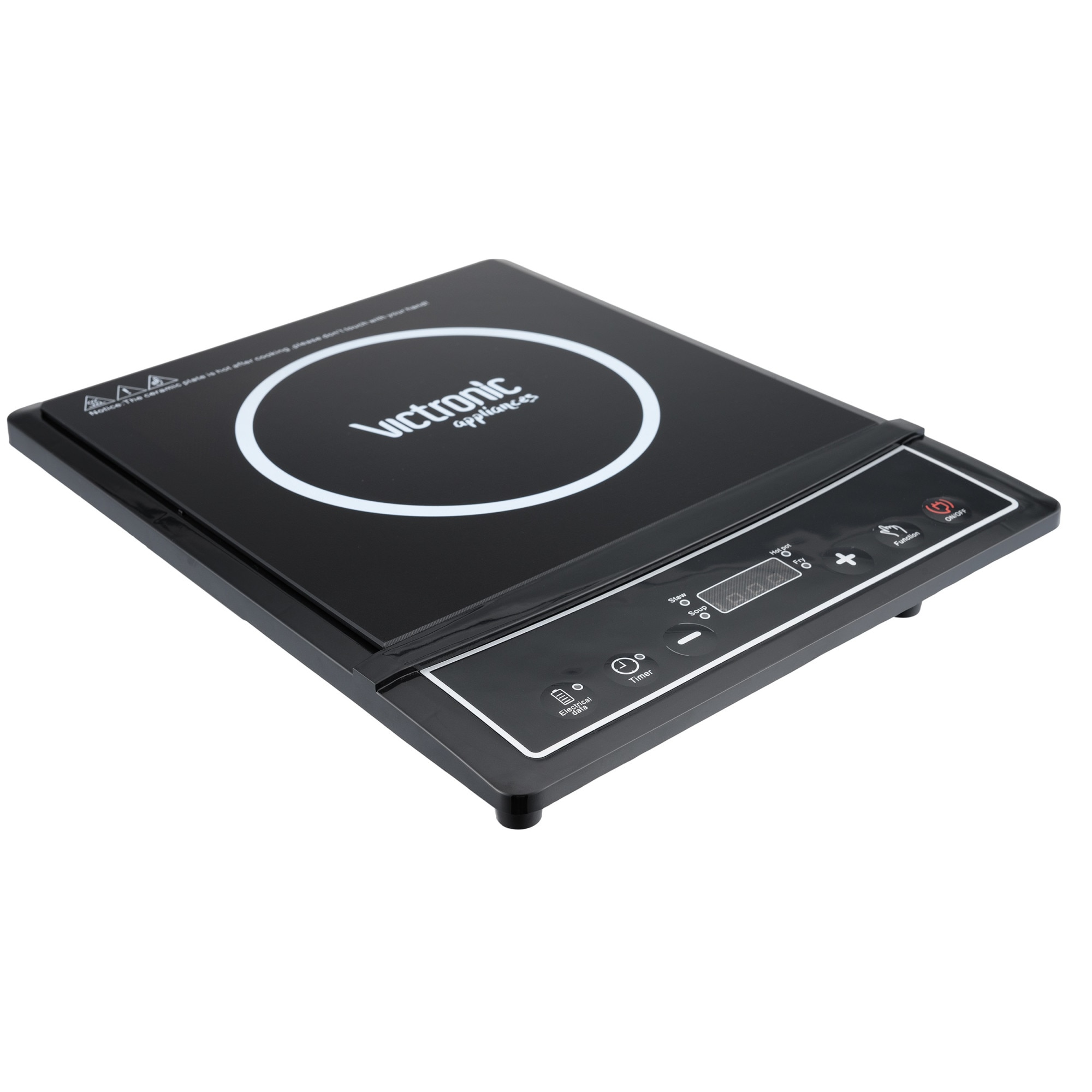 Plita electrica cu inductie VICTRONIC, Manual tactil, Putere 2000 W, Alimentare 220 V, VC3266/Negru