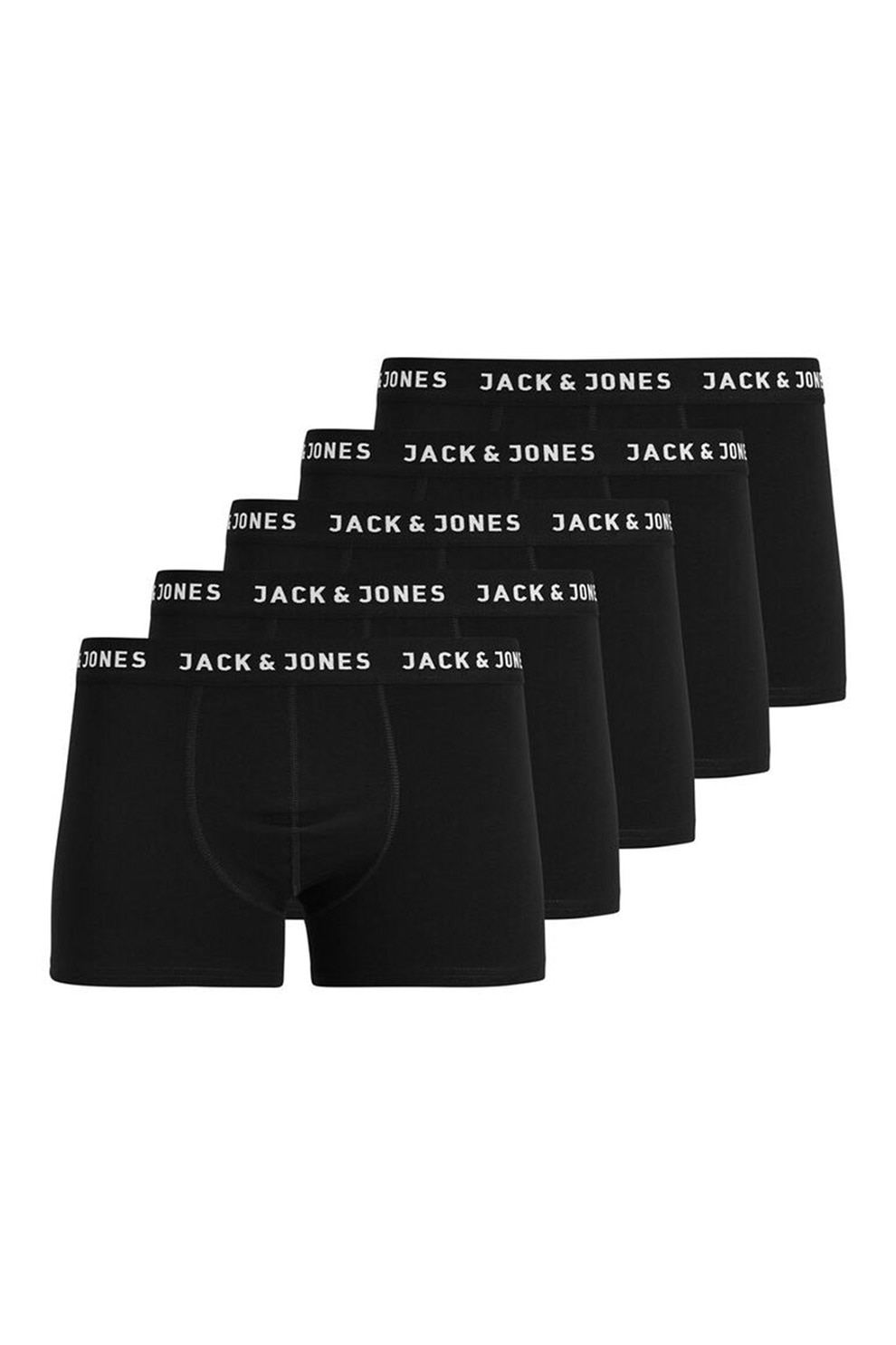 Jack&Jones, Set de boxeri cu talie joasa - 5 perechi, Negru, L