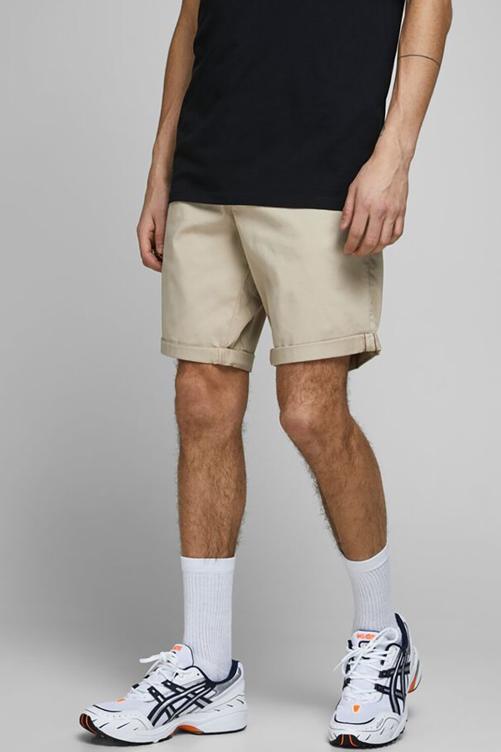 Jack&Jones, Bermude chino slim fit Bowie, Alb prafuit