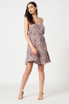 Pieces, Rochie de viscoza Nya, Bleumarin/Roz Pieces, Rochie de viscoza Nya, Bleumarin/Roz