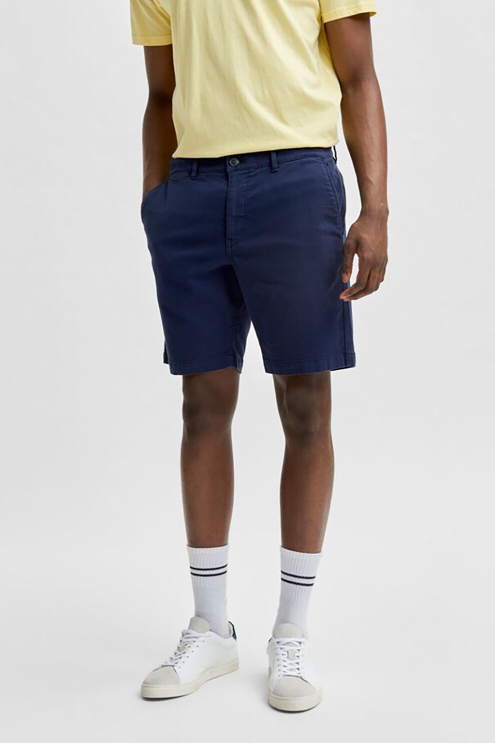 Selected Homme, Pantaloni scurti chino, Bleumarin