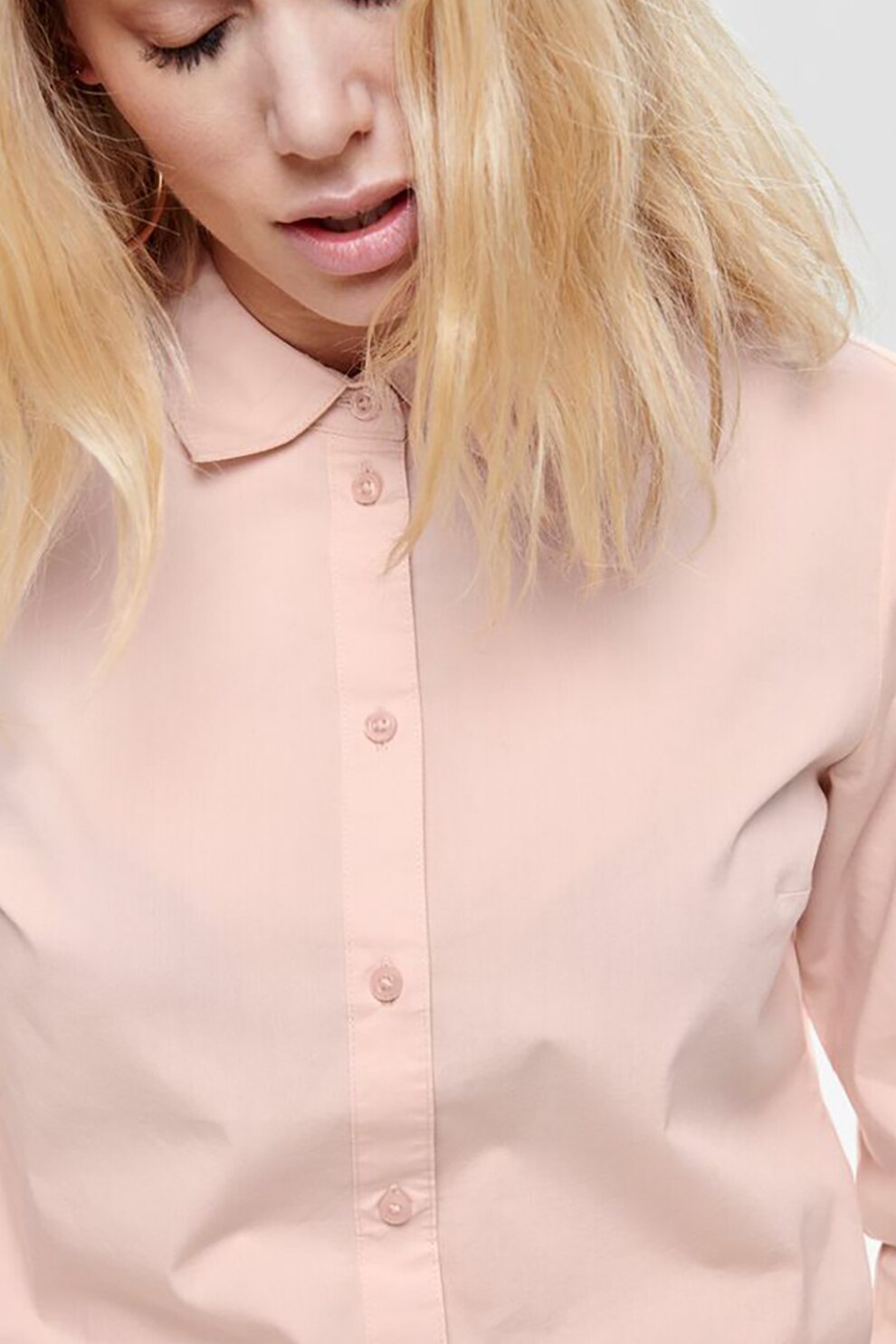 JdY, Camasa regular fit cu guler ascutit Mio, Roz pal