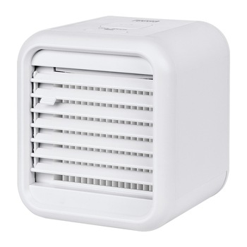 Mini Aparat de Aer Conditionat pentru Camera sau Birou cu Ventilator, Iluminare LED Multicolora, Purificare si Umidificare Aer, Putere 8W Mini Aparat de Aer Conditionat pentru Camera sau Birou cu Ventilator, Iluminare LED Multicolora, Purificare si Umidificare Aer, Putere 8W