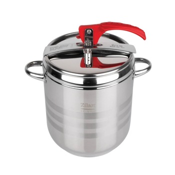 Oala sub Presiune, Inox, Capacitate 12L, Capac din Inox, Incalzire Rapida, Mentinerea Caldurii, 3 Straturi, Manere Ergonomice, Argintiu Oala sub Presiune, Inox, Capacitate 12L, Capac din Inox, Incalzire Rapida, Mentinerea Caldurii, 3 Straturi, Manere Ergonomice, Argintiu