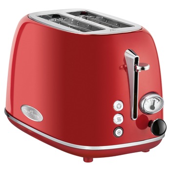 Prajitor de paine ProfiCook, PC-TA 1193, 2 felii, vintage, 815 W, tavita frimituri inclusa, carcasa metal, functie de dezghetare si incalzire, indicator nivel de rumenire, rosu Prajitor de paine ProfiCook, PC-TA 1193, 2 felii, vintage, 815 W, tavita frimituri inclusa, carcasa metal, functie de dezghetare si incalzire, indicator nivel de rumenire, rosu