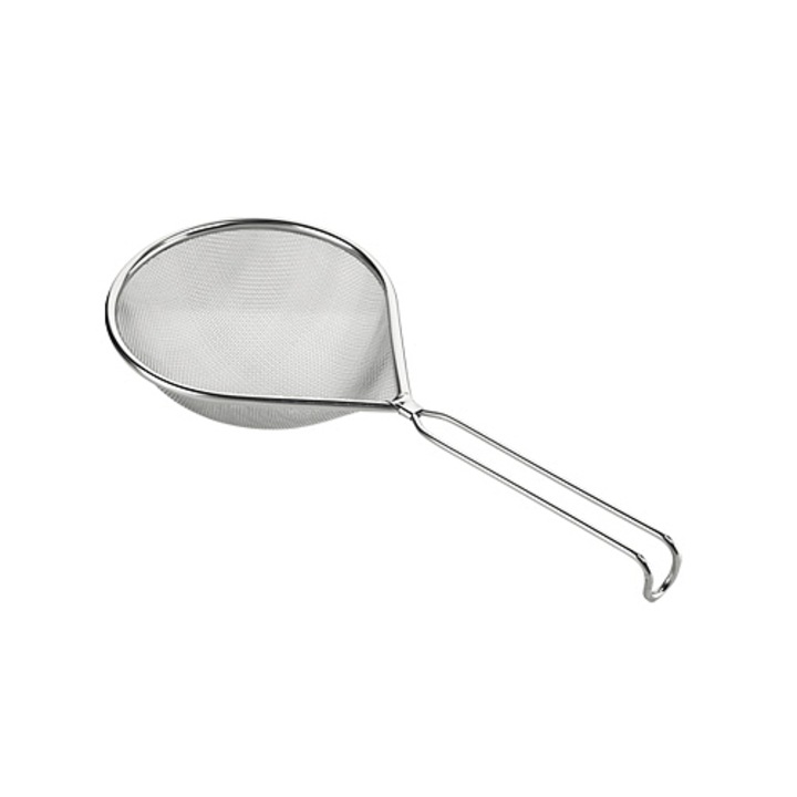 Цедка с дълга дръжка Tescoma Grand Chef Drop, неръждаема стомана, 17,5x22 см, сребриста
