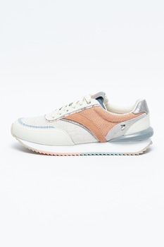 Gioseppo, Pantofi sport cu garnituri din piele Arvada, Alb prafuit/argintiu/oranj Gioseppo, Pantofi sport cu garnituri din piele Arvada, Alb prafuit/argintiu/oranj