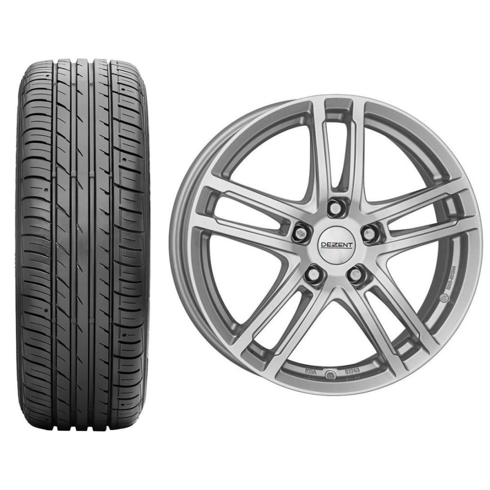 Roata completa Hyundai Tucson janta aliaj Dezent TZ 5x114.3, 17 inch si anvelopa vara Falken Ziex ZE914A EC 225/60R17 99H si Senzor presiune ALCAR