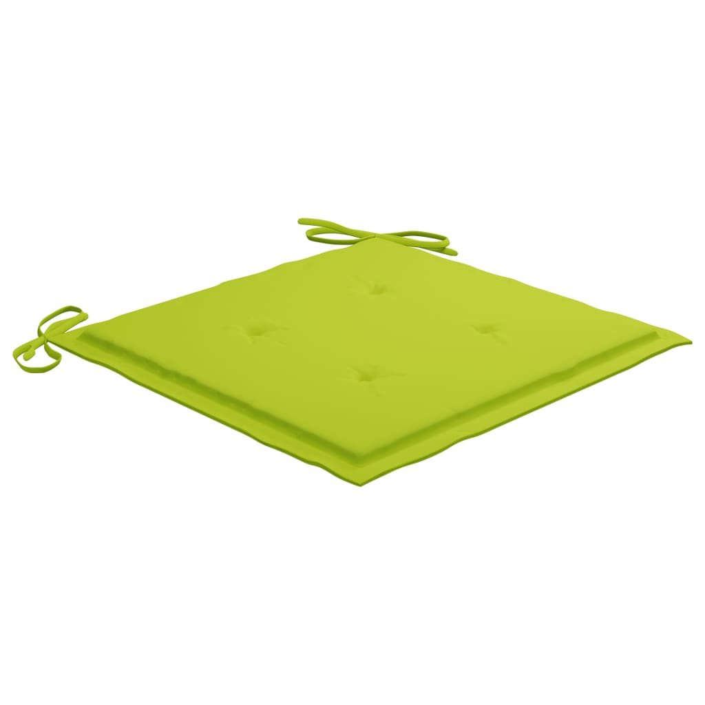 Set perne scaun gradina, 6 buc, verde aprins, 40x40x4 cm, textil 314028