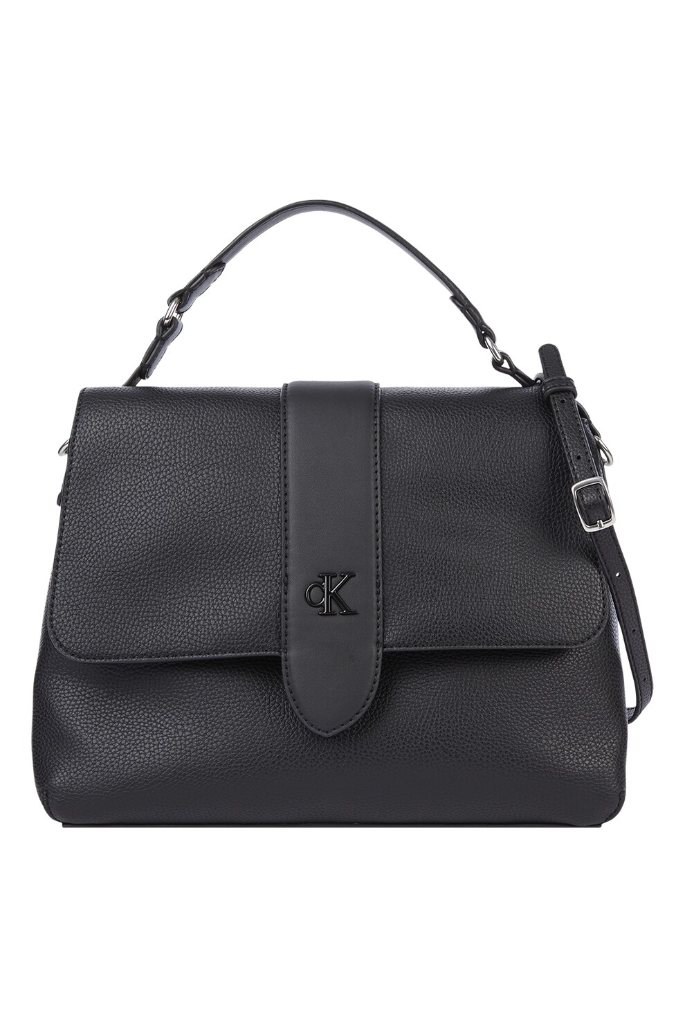 CALVIN KLEIN JEANS,Geanta de piele ecologica cu bareta de umar si logo, Negru/Print