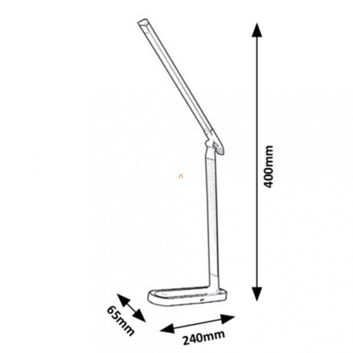 Lampa de birou LED Misha 3349, dimabila, cu intrerupator touch, USB, 7W, 400lm lumina neutra, alba+argintie, IP20, Rabalux
