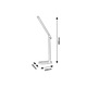 Lampa de birou LED Misha 3349, dimabila, cu intrerupator touch, USB, 7W, 400lm lumina neutra, alba+argintie, IP20, Rabalux