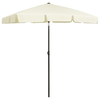Umbrela de plaja/exterior rabatabila vidaXL, 180 x 120 cm, Galben
