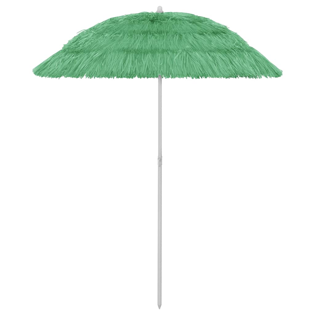 Umbrela de plaja stil hawaiian vidaXL, Poliester, 180 cm, Verde